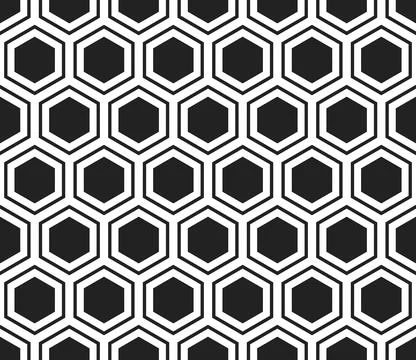 Hexagon pattern geometric design. Hexagon mosaic background with inner soli.. Stock Illustration