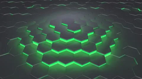 Hexagon pattern green Stock Illustration