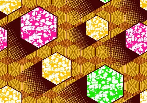 Hexagon pattern Stock Illustration