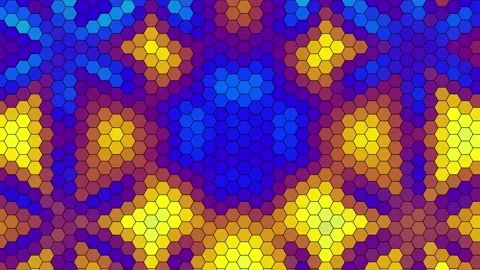 Hexagon pattern kaleidoscopic pattern background Stock Footage 219106744