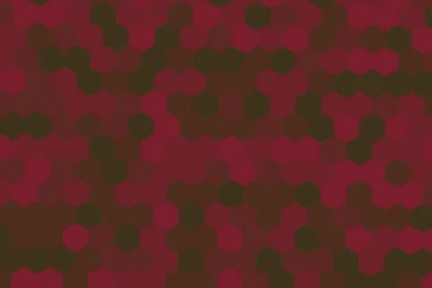 Hexagon pattern with red and brown colors on background Stock Photos