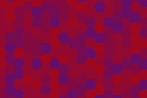 Hexagon pattern with red and purple colors in a mosaic style Stock Photos