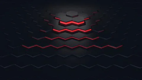 Hexagon pattern red Stock Illustration