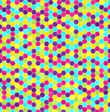Hexagon pattern. Seamless vector background Stock Illustration