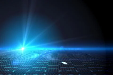 Hexagon pattern on technical background Stock Illustration