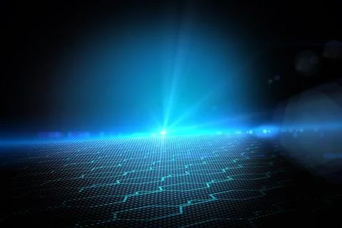 Hexagon pattern on technical background Illustrazione stock