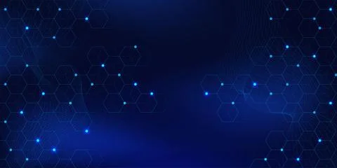 Hexagon pattern with wave flow Illustrazione stock