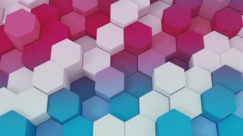 Hexagon pattern with wavy movement. Animated wallpaper of hexagons in mosai.. 動画素材 255721181