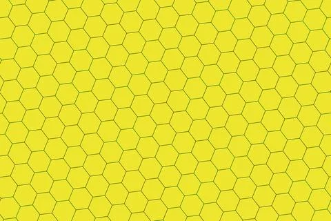 Hexagon pattern with yellow and green colors on surface Stock Illustration