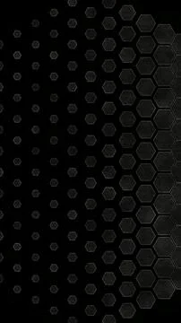 Hexagon patterns on black form an intriguing design イラスト素材