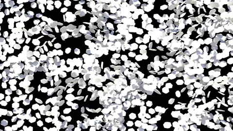 Hexagon peeling transition with alpha. Stock Footage 130665003