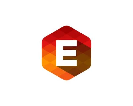 Hexagon Pixel Letter Shadow Icon Logo Design Element (5) Illustrazione stock gratuita
