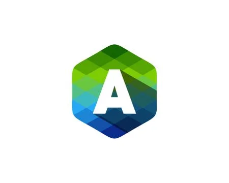 Hexagon Pixel Letter Shadow Icon Logo Design Element (1) Illustrazione stock gratuita