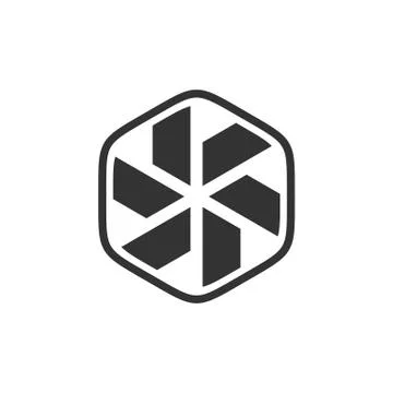 Hexagon Propeller Star Logo Template Illustration Design. Vector EPS 10. Stock Illustration