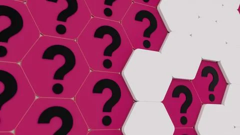 Hexagon question Stock Illustration