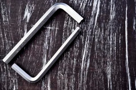 Hexagon for repair work lying on the table. Repair tools in the Stock Photos