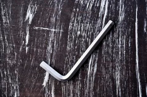 Hexagon for repair work lying on the table. Repair tools in the Stock Photos