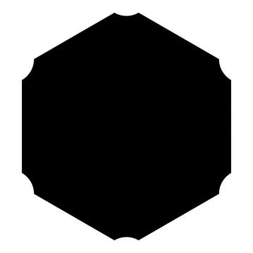 Hexagon with rounded corners icon black color vector illustration flat style  Illustrazione stock
