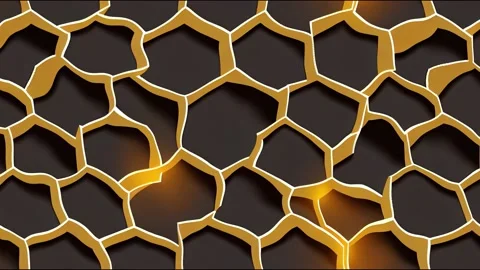 Hexagon seamless animation. Honeycomb background. Texture with hexagon of Stock Footage 220118971