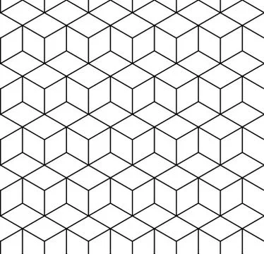 Hexagon seamless geometric pattern Stock Illustration