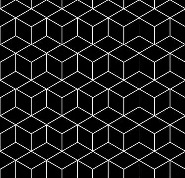 Hexagon seamless geometric pattern Stock Illustration