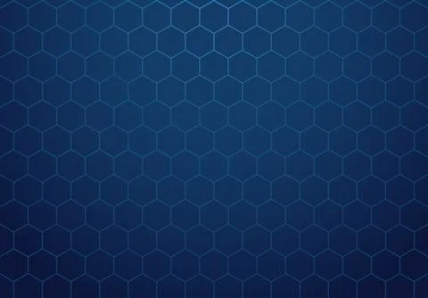 Hexagon seamless pattern. Abstract technology blue hexagons background vector Stock Illustration