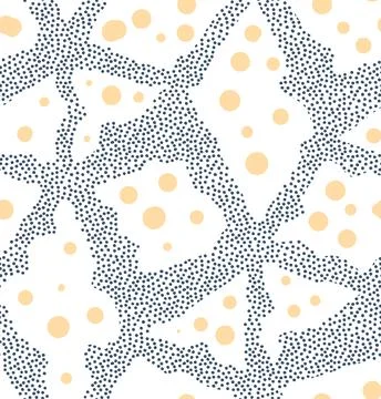 Hexagon seamless pattern. Aged picture. Brown beige toned vector illustration Stock Illustration