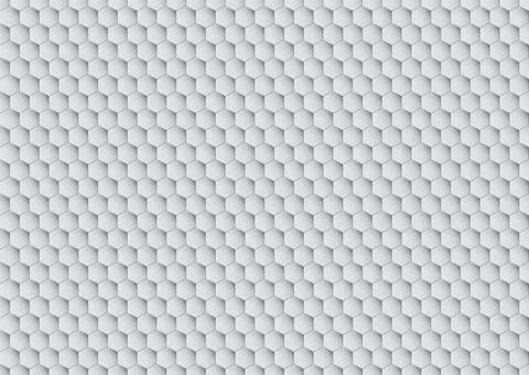 Hexagon seamless pattern graphic tech ornament. Vector geometry grey grid wit Stock Illustration