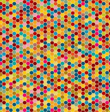 Hexagon seamless pattern Hexagon tiles seamless pattern, retro background ... Stock Photos