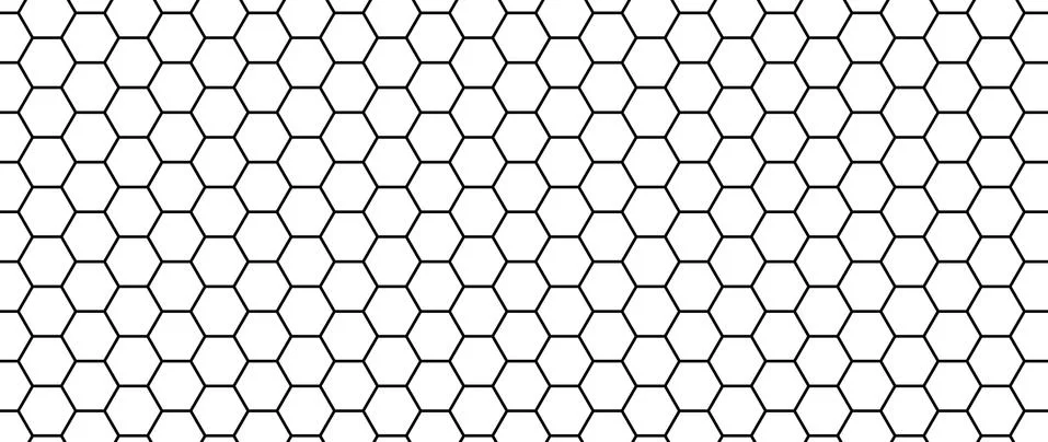 Hexagon seamless pattern. Honeycomb vector texture. Futuristic hexagonal simple イラスト素材