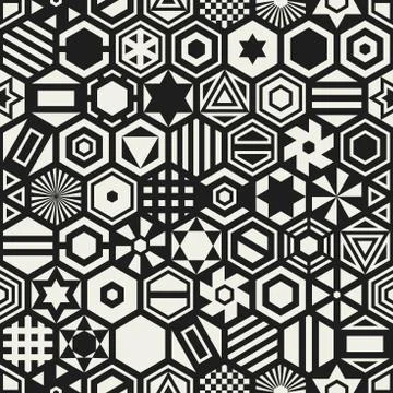 Hexagon seamless pattern Stock Illustration