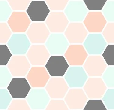 Hexagon Seamless Pattern Stock Illustration