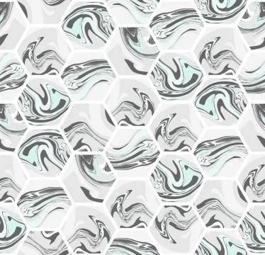 Hexagon Seamless Pattern Stock Illustration