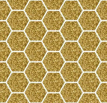 Hexagon Seamless Pattern Stock Illustration