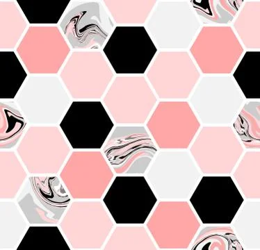 Hexagon Seamless Pattern Stock Illustration