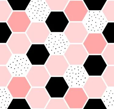 Hexagon Seamless Pattern Illustrazione stock