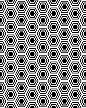 Hexagon seamless pattern Stock Illustration