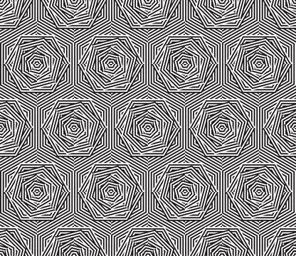 Hexagon Seamless Pattern vector illusion stripe vector background wallpaper Stock Illustration