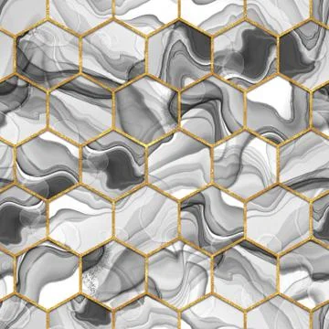 Hexagon seamless texture. Abstract background Stock Illustration