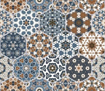 Hexagon set template 스톡 일러스트