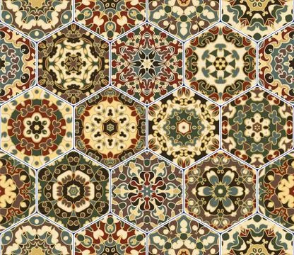 Hexagon set template 스톡 일러스트