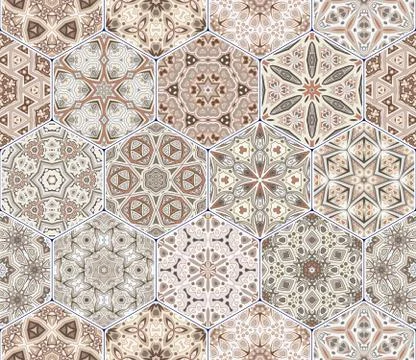 Hexagon set template 스톡 일러스트