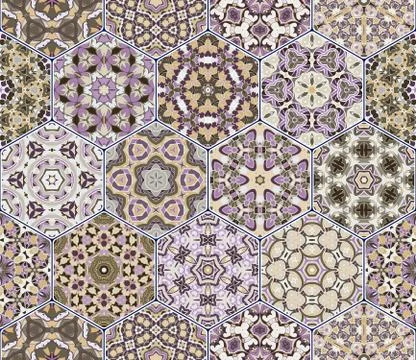 Hexagon set template 스톡 일러스트