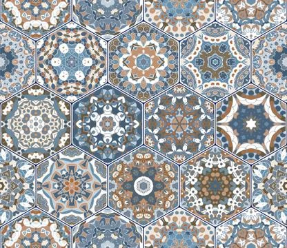 Hexagon set template 스톡 일러스트