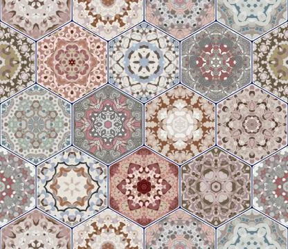 Hexagon set template 스톡 일러스트