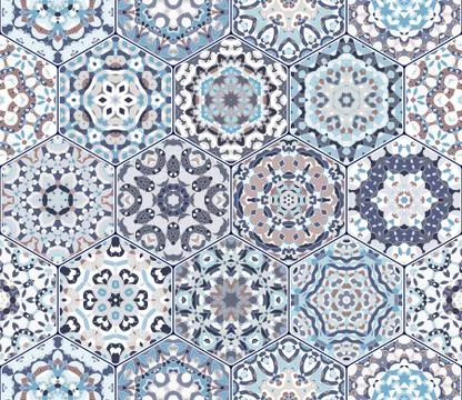 Hexagon set template 스톡 일러스트