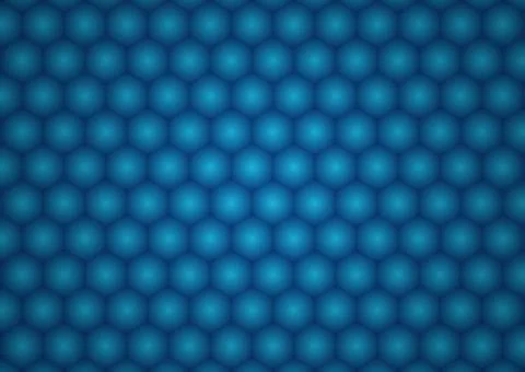 Hexagon shape design honeycomb concept blue light glow design. Stock Illustration