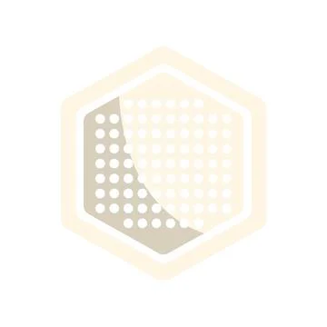 Hexagon shape dots pattern abstract design background Stock Illustration