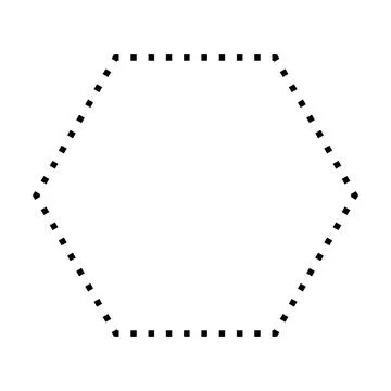 Hexagon shape dotted symbol vector icon for creative graphic design ui elemen Illustrazione stock