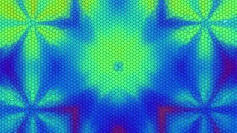 Hexagon shape gradient abstract color animation background Stock Footage 204038082